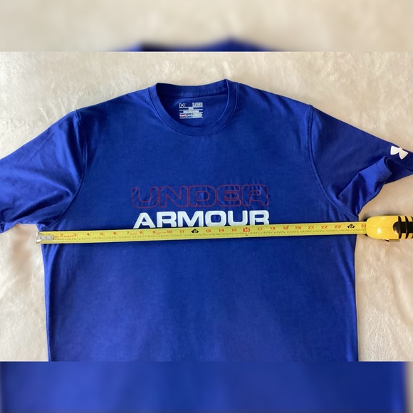 Men’s Size XL Graphic | Performance T-Shirt | Under Armour | Blue Tee | EUC | - Picture 7 of 8
